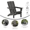 Flash Furniture Gray Adirondack Patio Chairs with Cupholder, 4PK 4-LE-HMP-1045-10-GY-GG - alternate 7